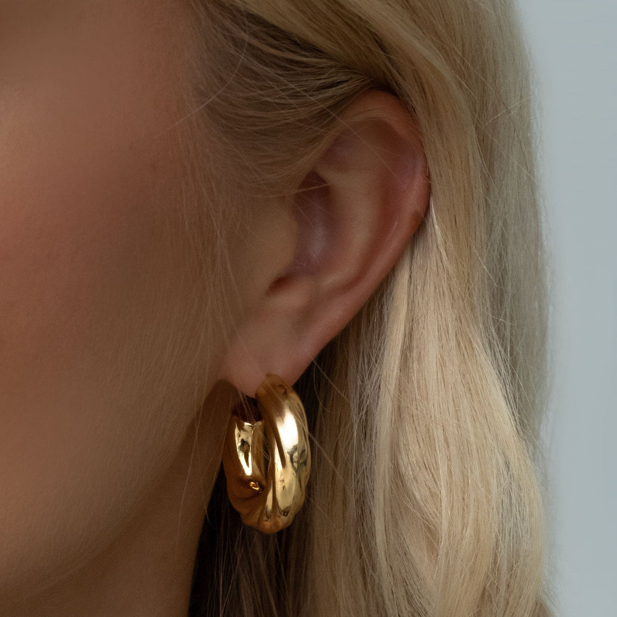 BohoMoon Stainless Steel Claudette Hoop Earrings Gold