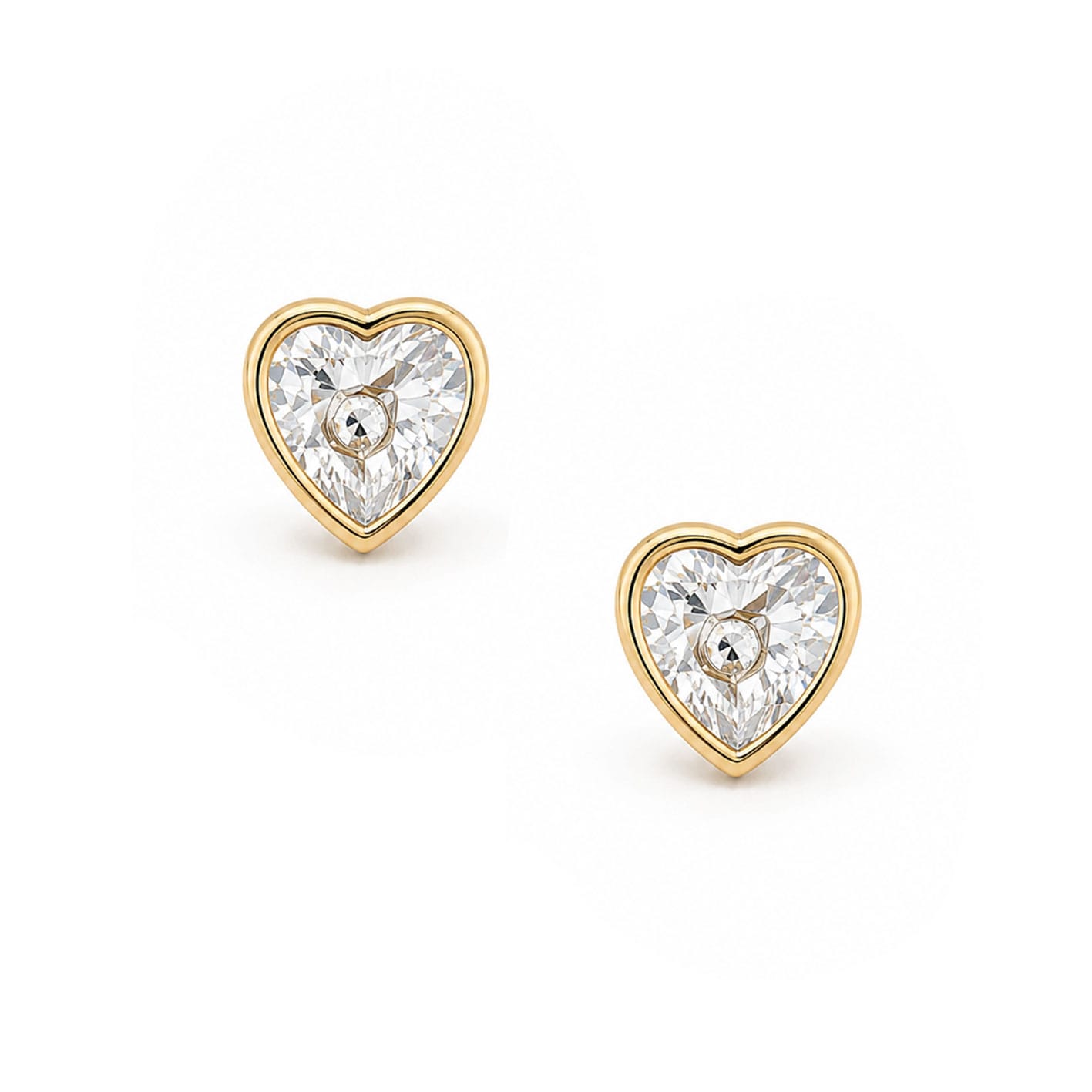 Bohomoon Stainless Steel Clementine Heart Stud Earrings