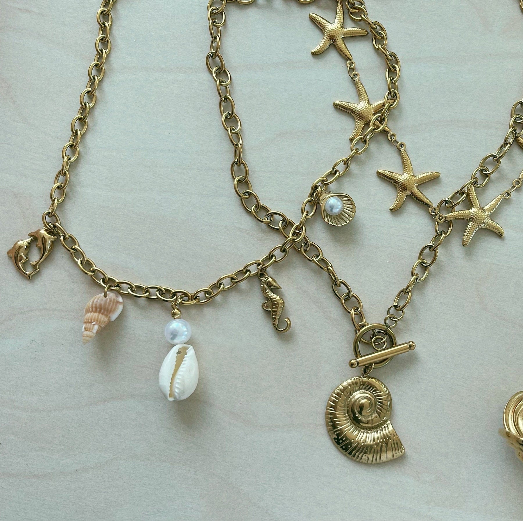 Bohomoon Stainless Steel Coast Pearl Necklace