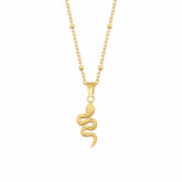 BohoMoon Stainless Steel Cobra Snake Necklace Gold