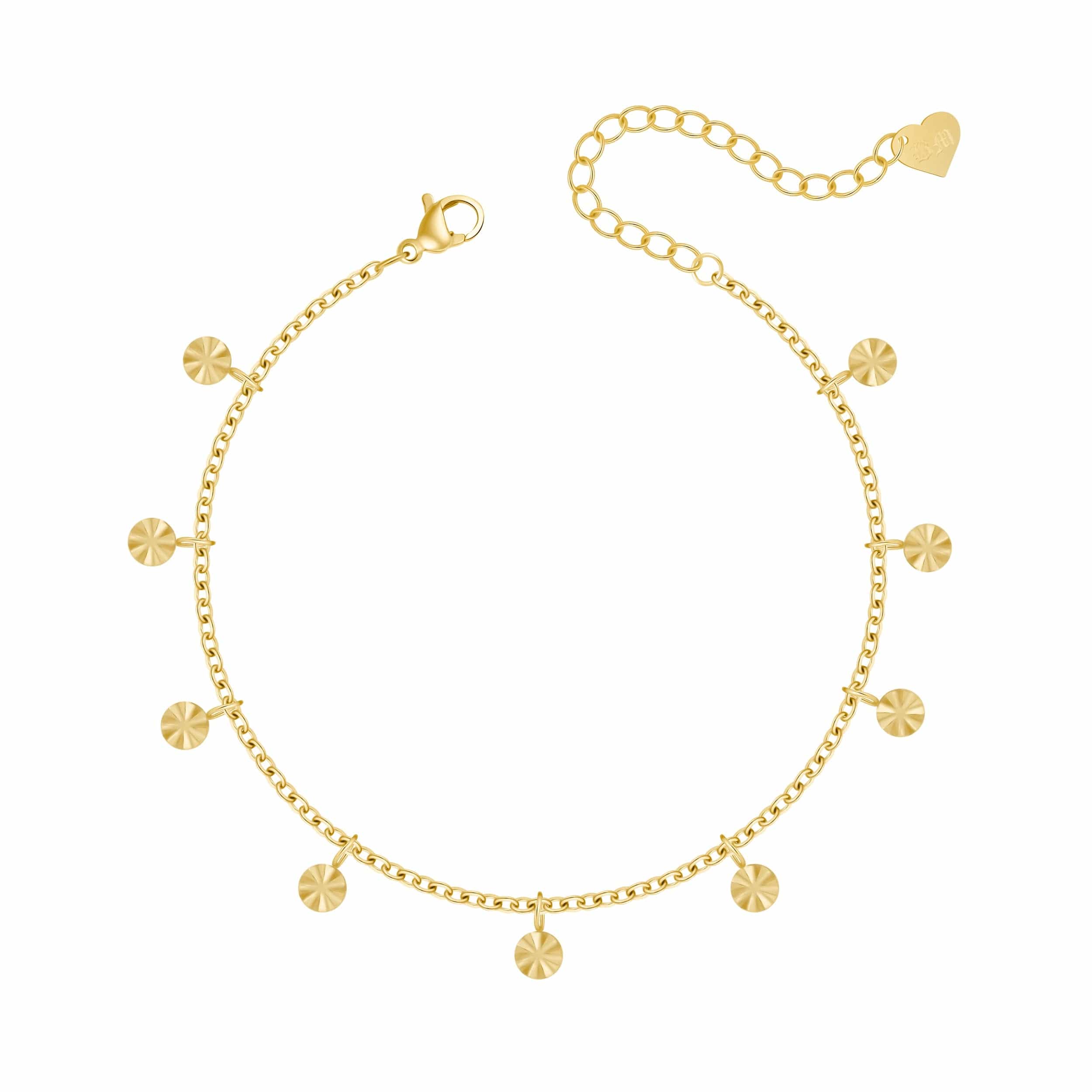 Bohomoon Stainless Steel Coin Anklet