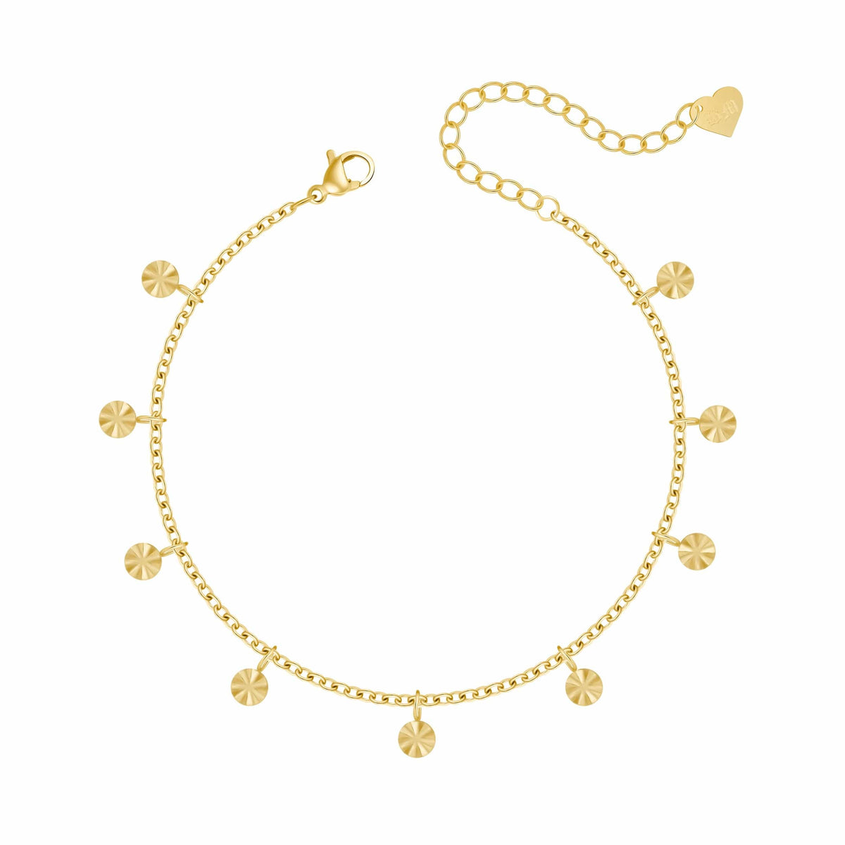 Bohomoon Stainless Steel Coin Anklet