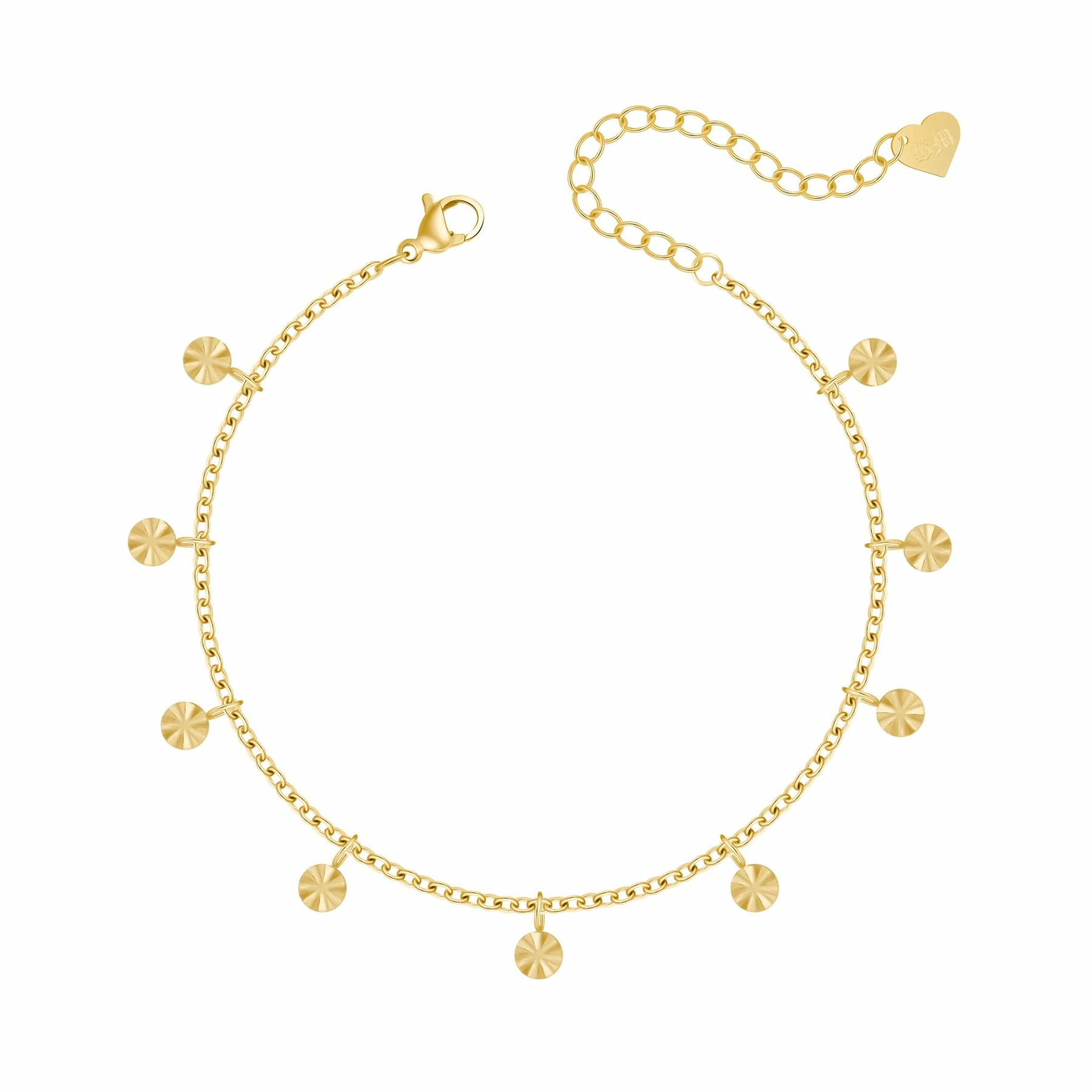 Bohomoon Stainless Steel Coin Anklet