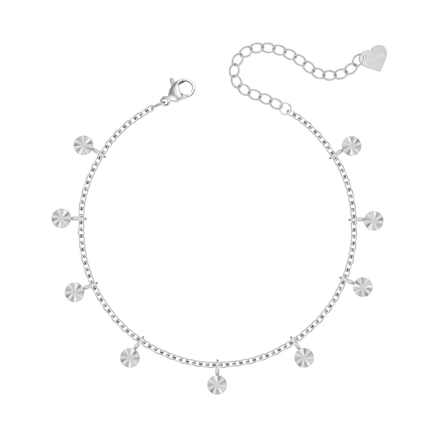 Bohomoon Stainless Steel Coin Anklet