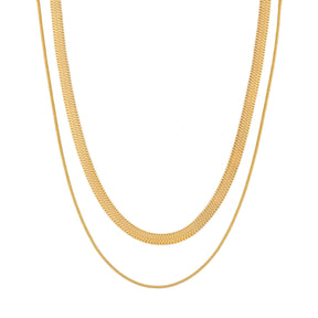 BohoMoon Stainless Steel Colette Layered Necklace Gold