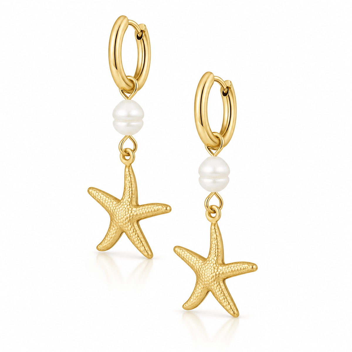 Bohomoon Stainless Steel Colleen Starfish Hoop Earrings