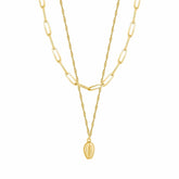 Bohomoon Stainless Steel Conch Necklace Set
