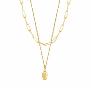 Bohomoon Stainless Steel Conch Necklace Set
