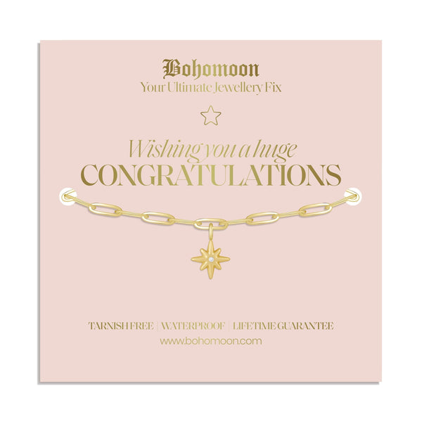 Bohomoon Stainless Steel Congratulations Bracelet