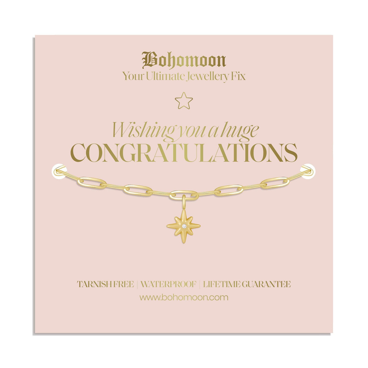 Bohomoon Stainless Steel Congratulations Bracelet