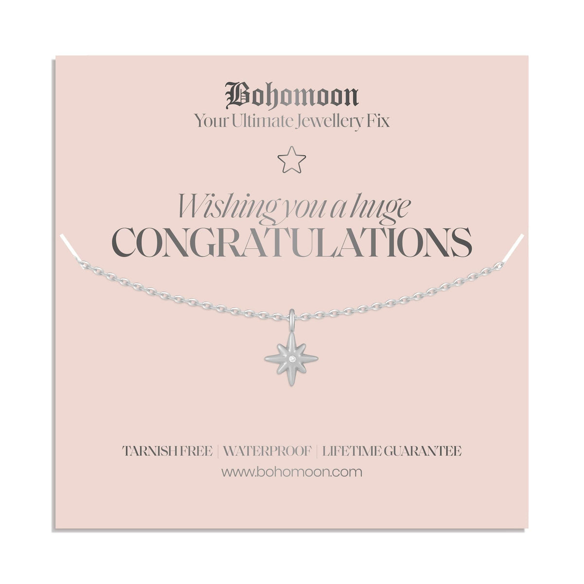 Bohomoon Stainless Steel Congratulations Necklace