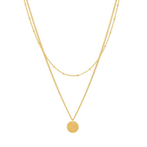 BohoMoon Stainless Steel Contemporary Layered Necklace Gold