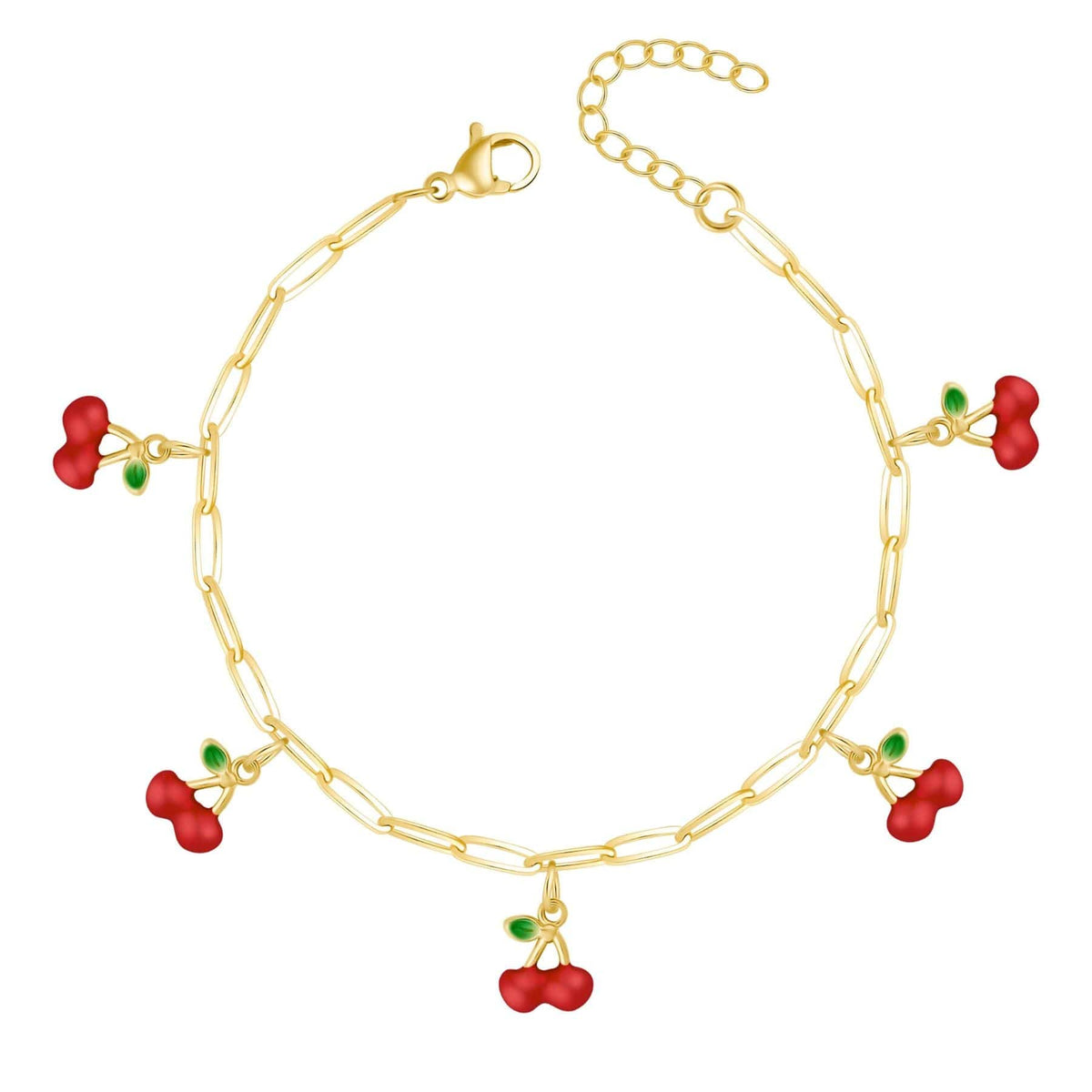 Bohomoon Stainless Steel Crimson Cherry Bracelet
