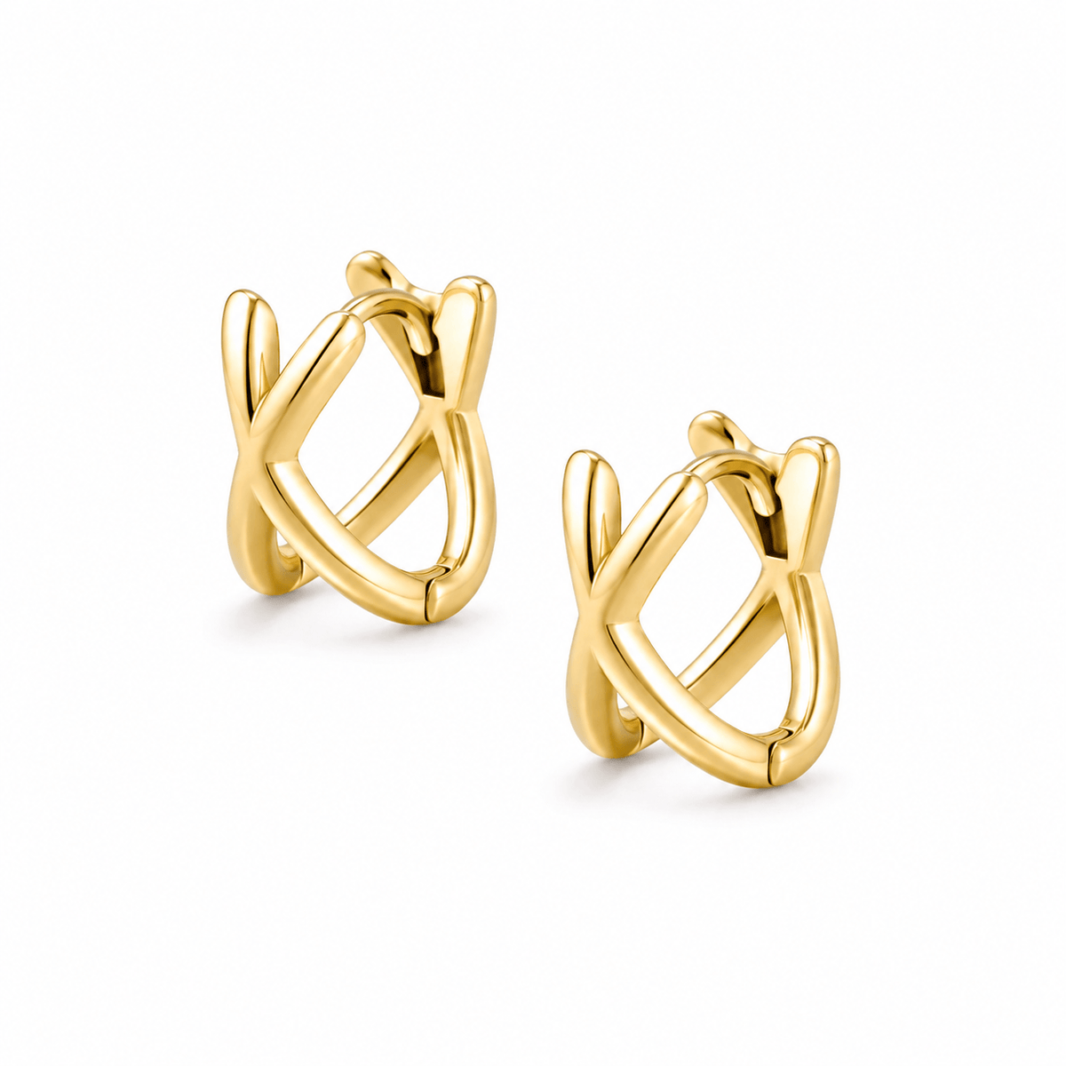 Criss Cross Hoop Earrings