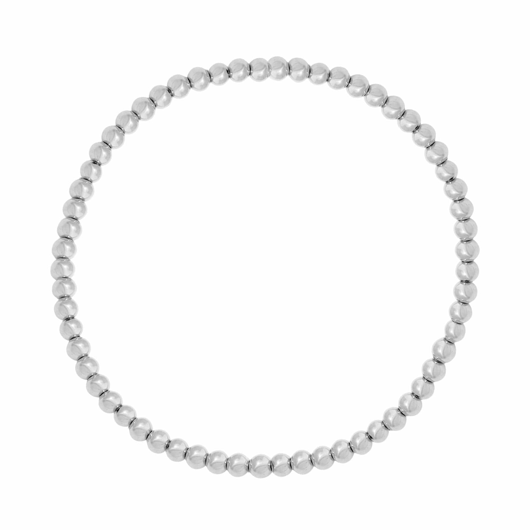 BohoMoon Stainless Steel Gloria Beaded Bracelet Silver