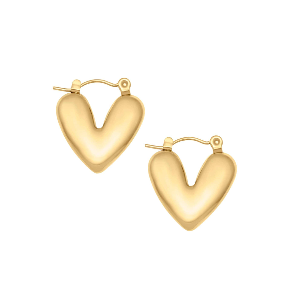 BohoMoon Stainless Steel Crush Hoop Earrings Gold