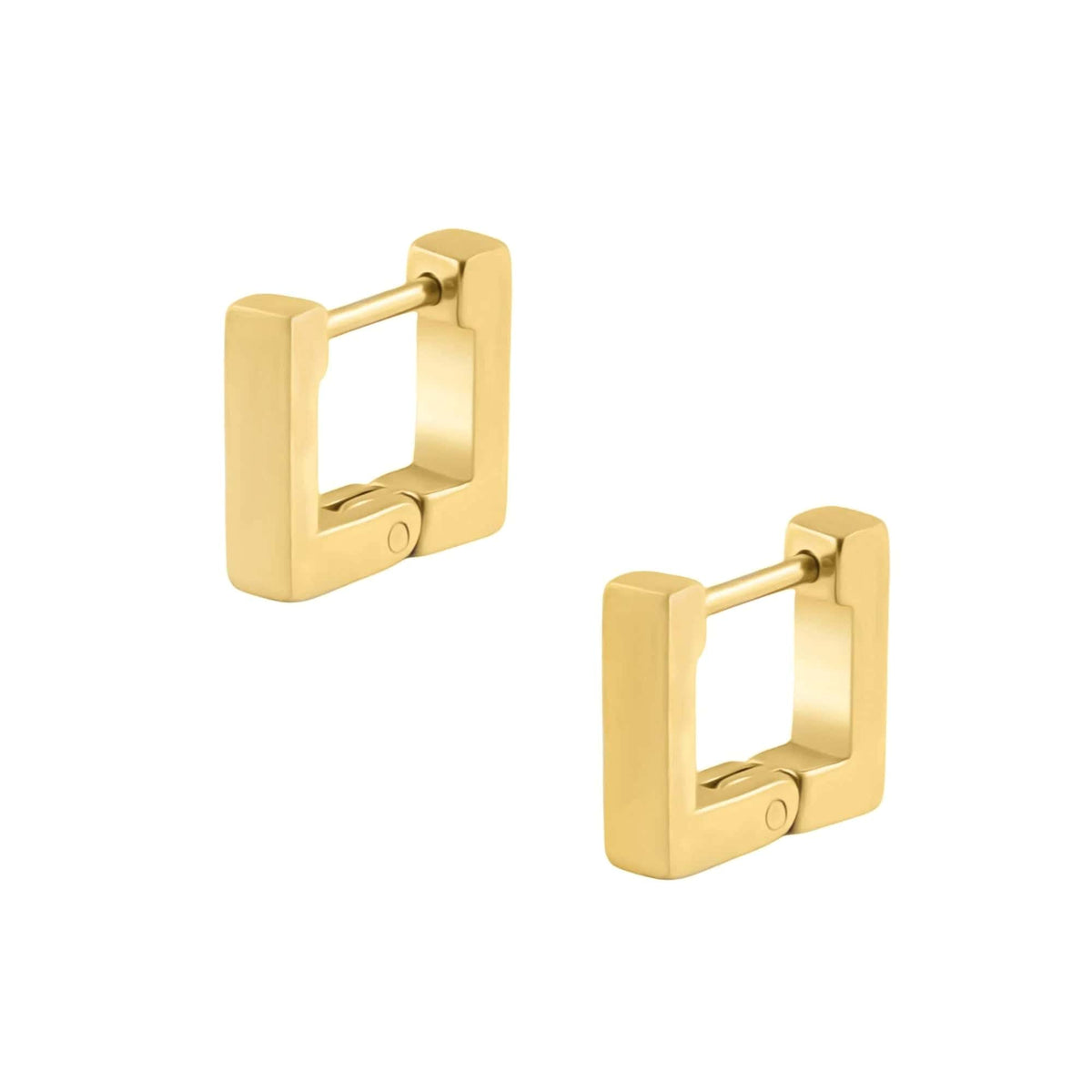 BohoMoon Stainless Steel Cubic Hoop Earrings Gold