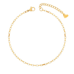 BohoMoon Stainless Steel Cubix Anklet Gold