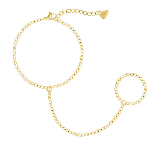 Bohomoon Stainless Steel Cult Hand Chain Bracelet