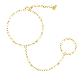 Bohomoon Stainless Steel Cult Hand Chain Bracelet