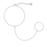 Bohomoon Stainless Steel Cult Hand Chain Bracelet