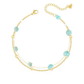 Bohomoon Stainless Steel Cyan Anklet