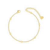 Bohomoon Stainless Steel Dainty Ball Anklet
