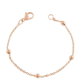 BohoMoon Stainless Steel Dainty Ball Bracelet Rose Gold / Small