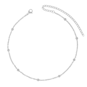 BohoMoon Stainless Steel Ball Dainty Choker / Necklace Silver / Choker