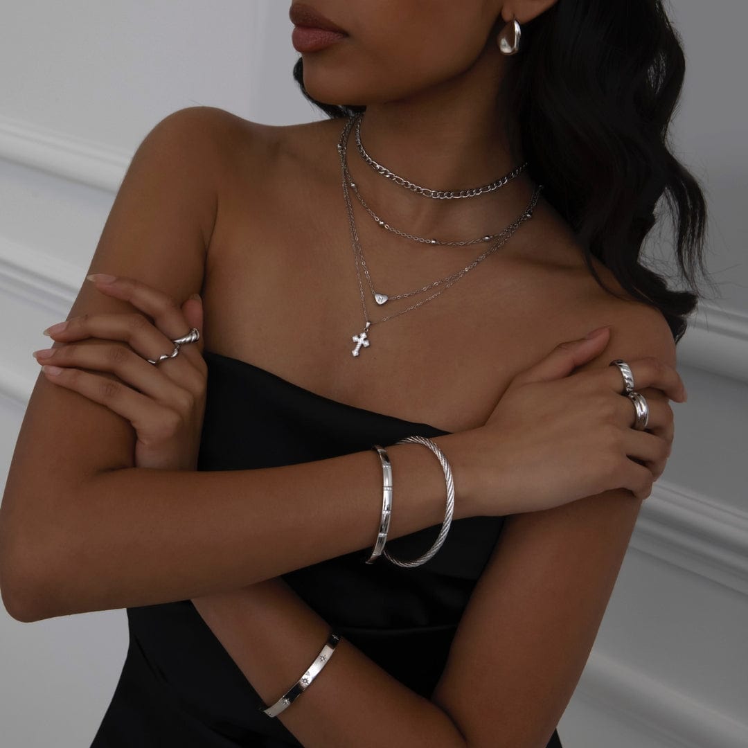 BohoMoon Stainless Steel Dainty Ball Choker / Necklace