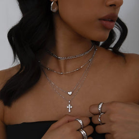 BohoMoon Stainless Steel Dainty Ball Choker / Necklace