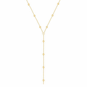 Bohomoon Stainless Steel Dainty Ball Lariat Necklace