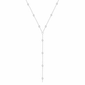 Bohomoon Stainless Steel Dainty Ball Lariat Necklace
