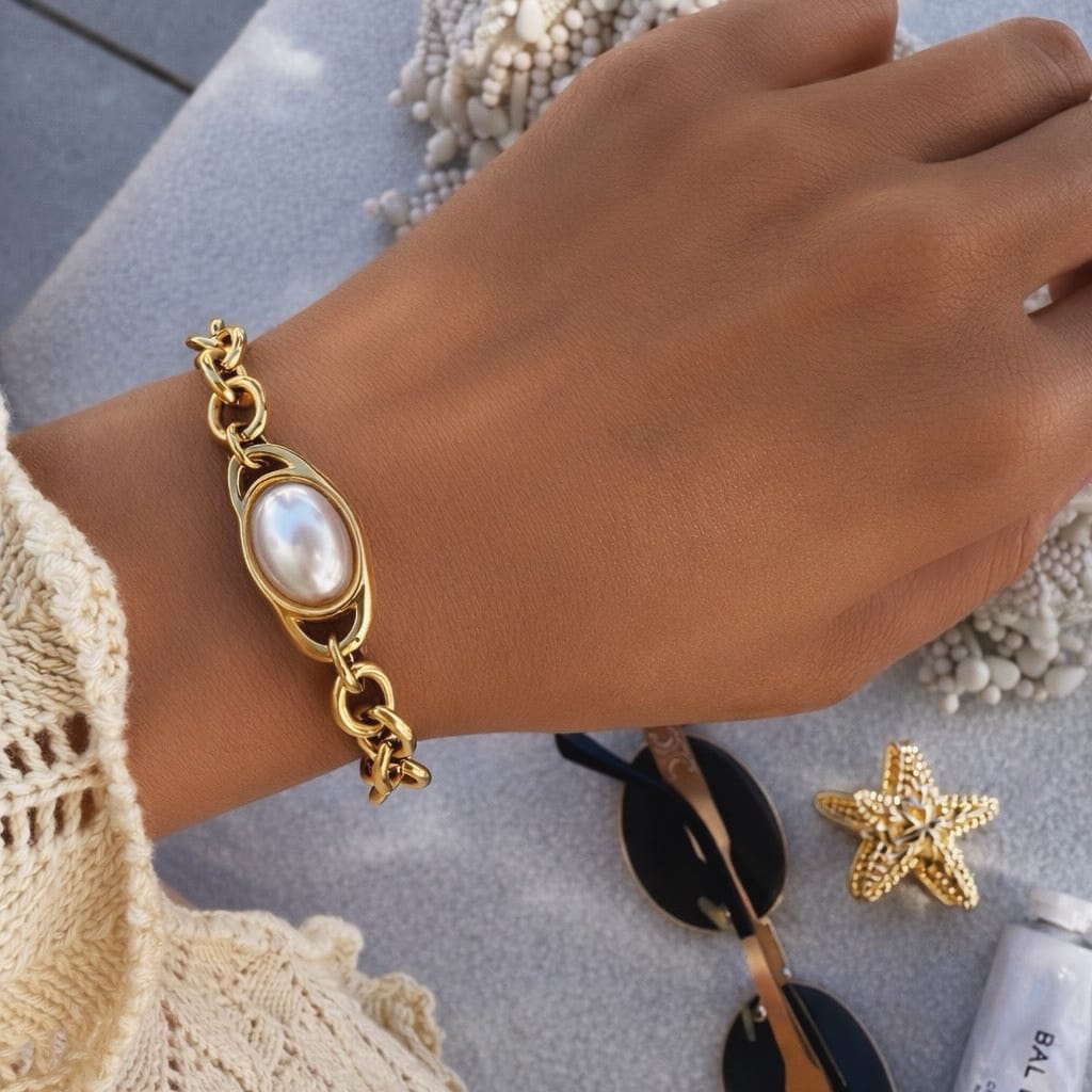 Bohomoon Stainless Steel Danica Pearl Bracelet