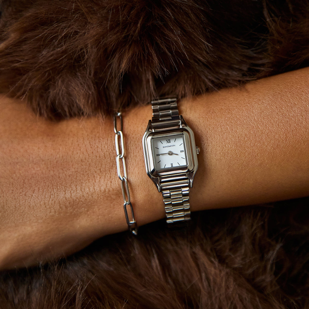 Bohomoon Stainless Steel Daphne Watch - Silver