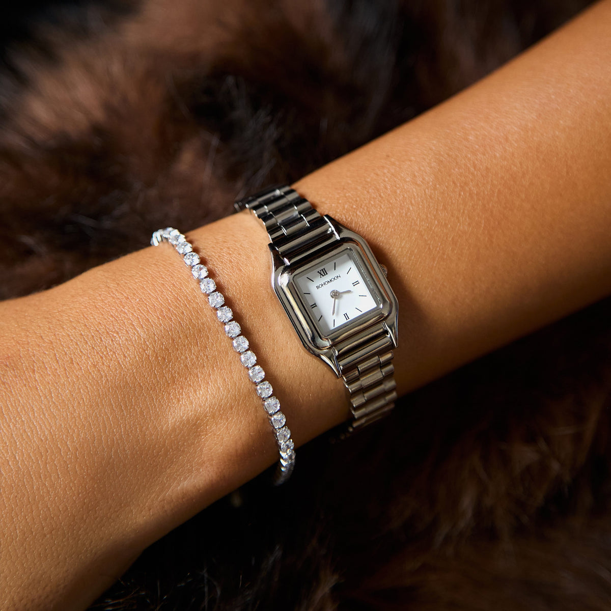 Bohomoon Stainless Steel Daphne Watch - Silver