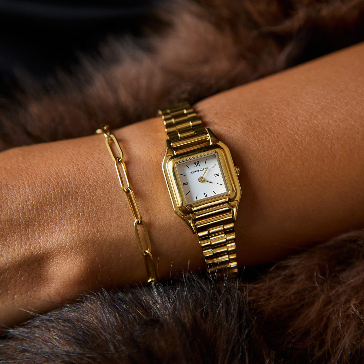 Bohomoon Stainless Steel Daphne Watch - Gold