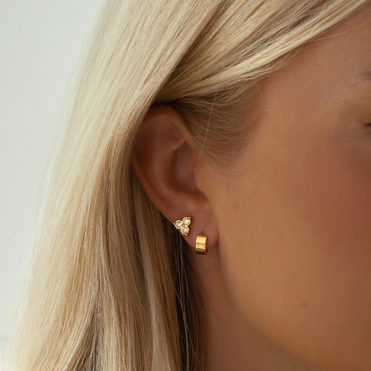 BohoMoon Stainless Steel Define Stud Earrings Gold