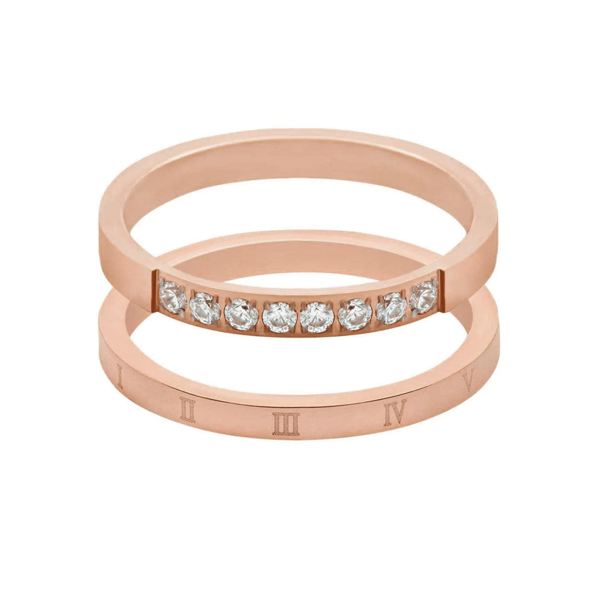 BohoMoon Stainless Steel Delphine Ring Pair