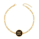 BohoMoon Stainless Steel Desire Initial Bracelet Gold / A