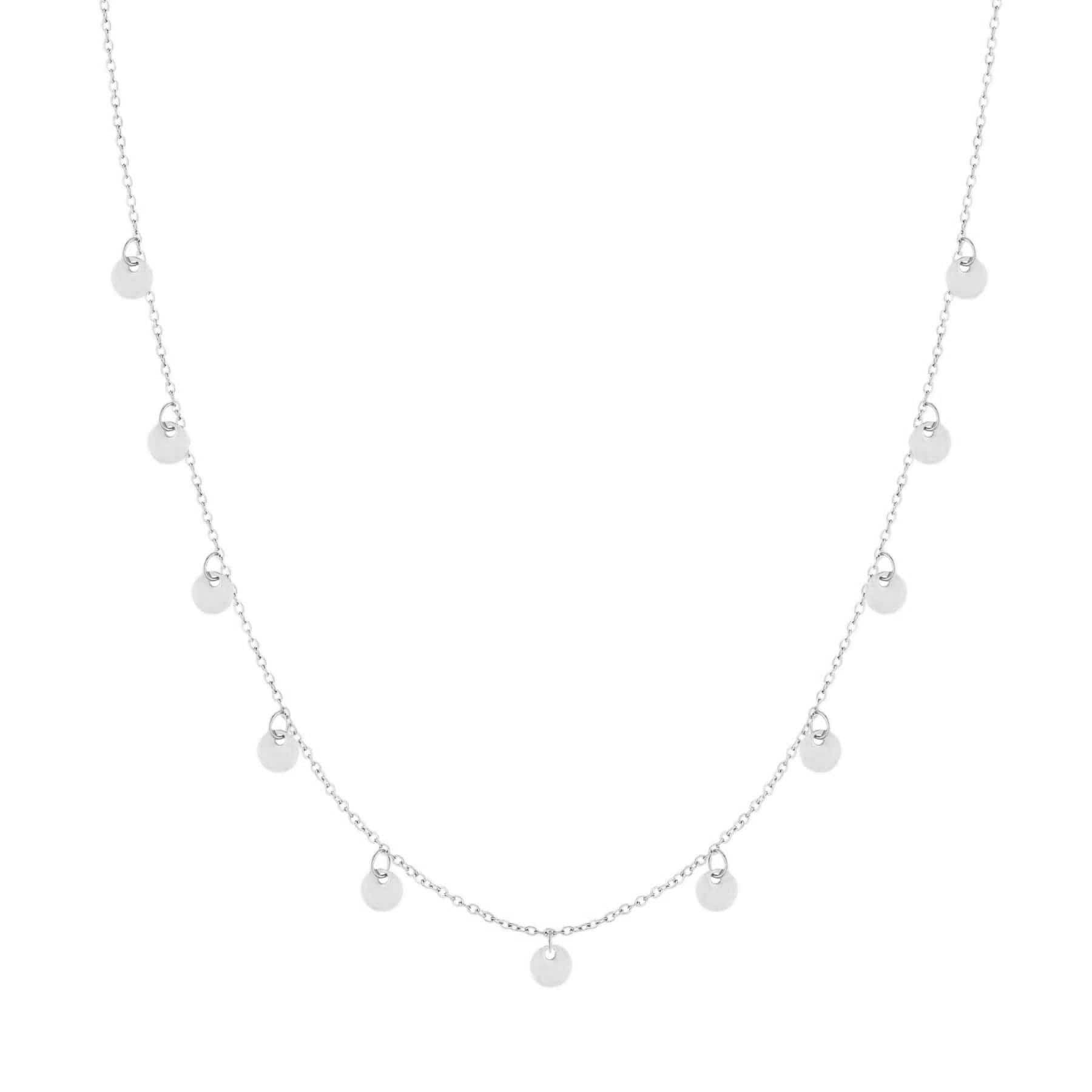 BohoMoon Stainless Steel Disc Necklace Silver