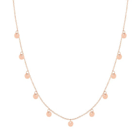 BohoMoon Stainless Steel Disc Necklace Rose Gold