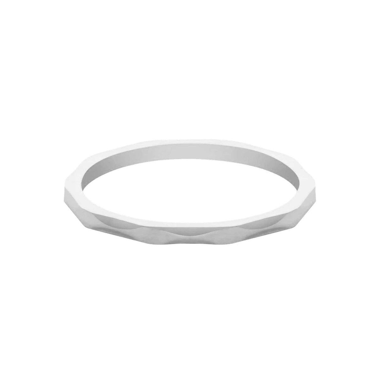 BohoMoon Stainless Steel Disco Ring Silver / US 3 / UK F / EUR 44 / (midi)