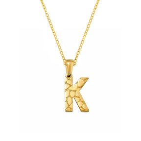 BohoMoon Stainless Steel Dorothy Initial Necklace Gold / A