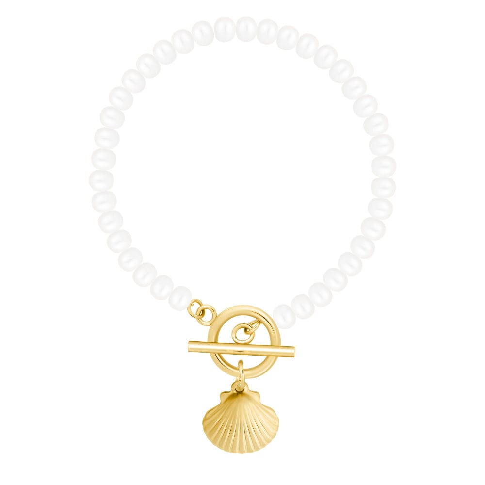 Bohomoon Stainless Steel Dulce Shell TBar Bracelet