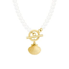 Bohomoon Stainless Steel Dulce Shell TBar Necklace