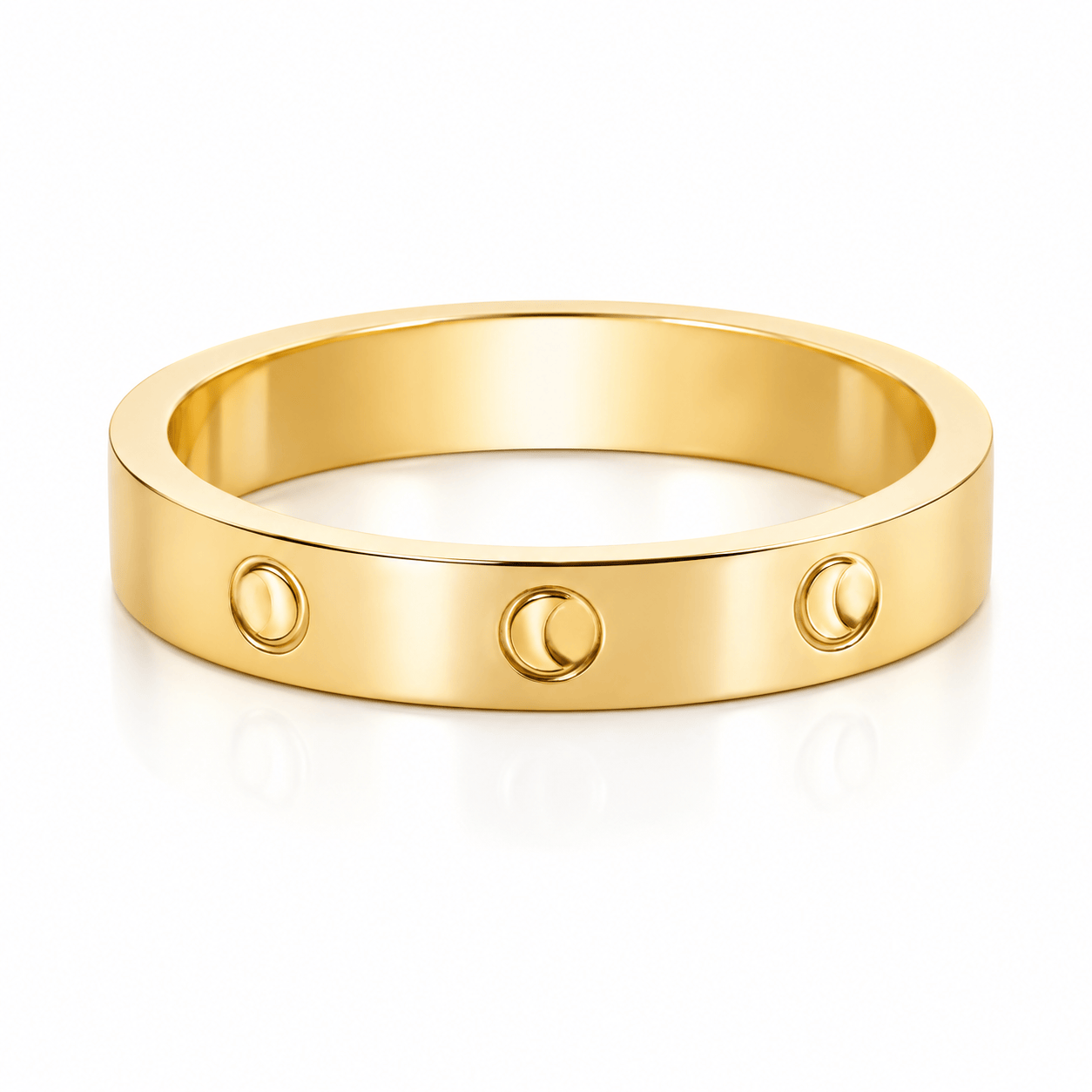 Bohomoon Stainless Steel Eclipse Moon Ring