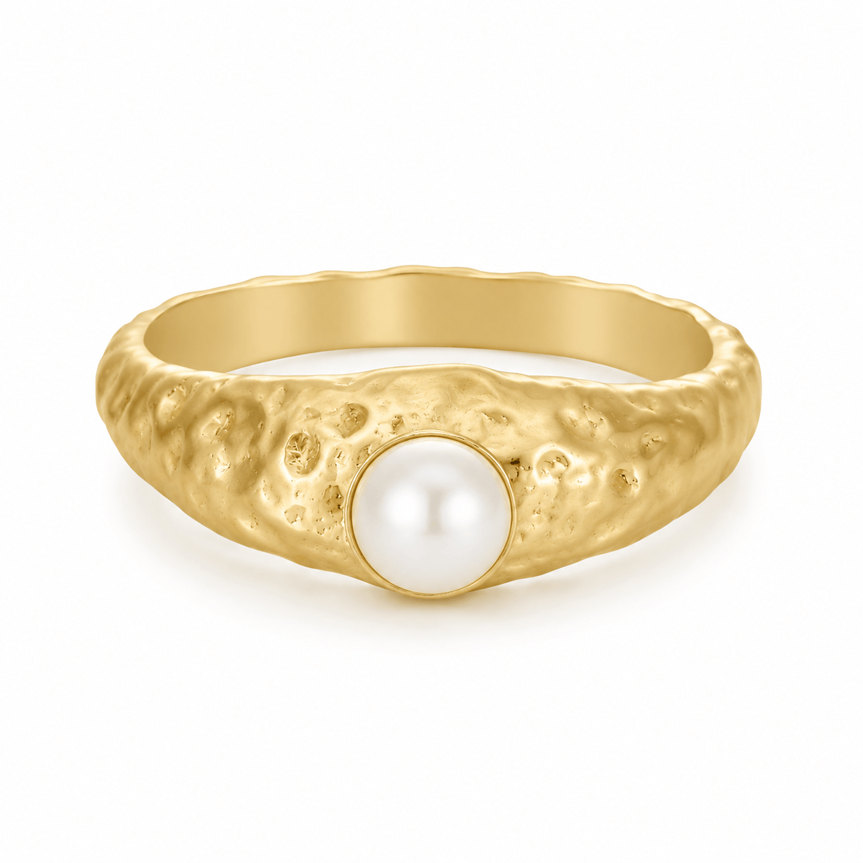 Bohomoon Stainless Steel Elena Pearl Pinky Ring