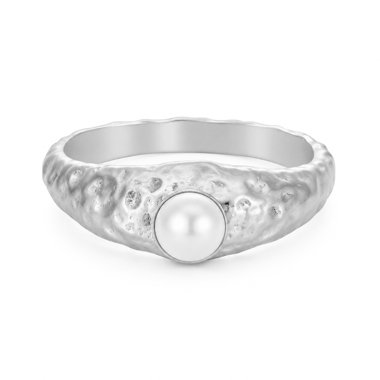 Bohomoon Stainless Steel Elena Pearl Pinky Ring