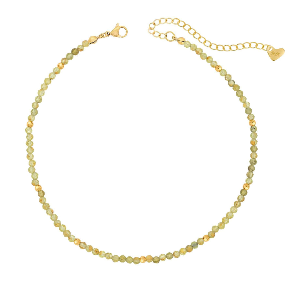 Bohomoon Stainless Steel Elsie Peridot Choker Necklace
